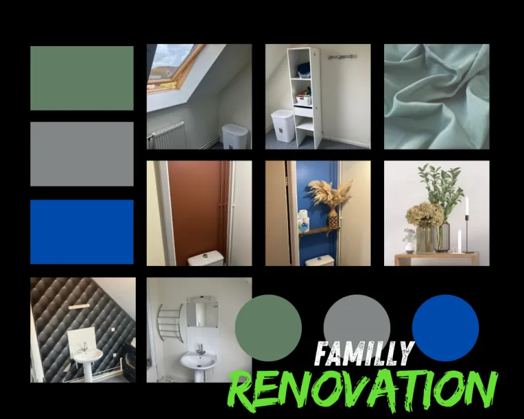 Remise à neuf d'une salle de bain et d'un WC à Dunkerque, Dunkerque, Familly Rénovation